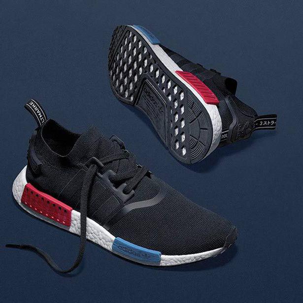 Adidas NMD R1 PK OG Black/Red/Blue Sneakers Shoes