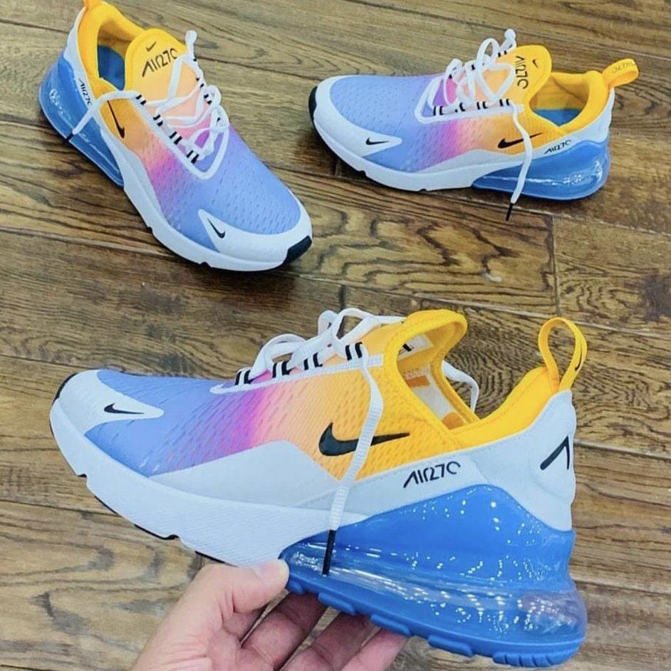 Nike Air Max 270 Retro Gradient University Gold Sneakers Shoes