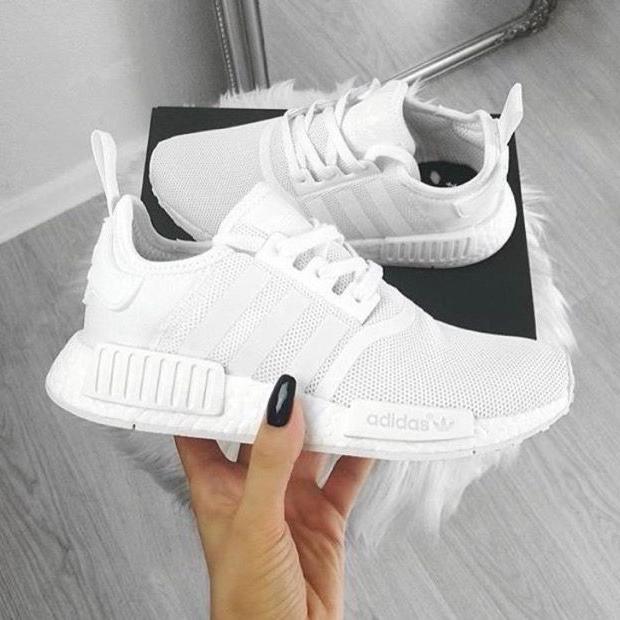 Adidas NMD R1 Triple White Sneakers Shoes