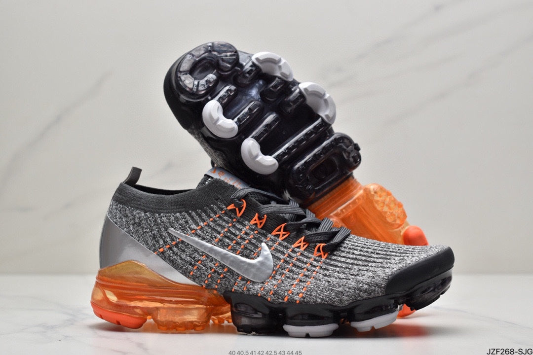 Nike Air VaporMax Flyknit 3 Dark Grey Total Orange Sneakers Shoes