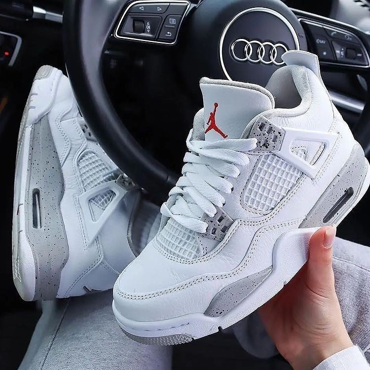 Nike Air Jordan 4 White Sneakers Shoes