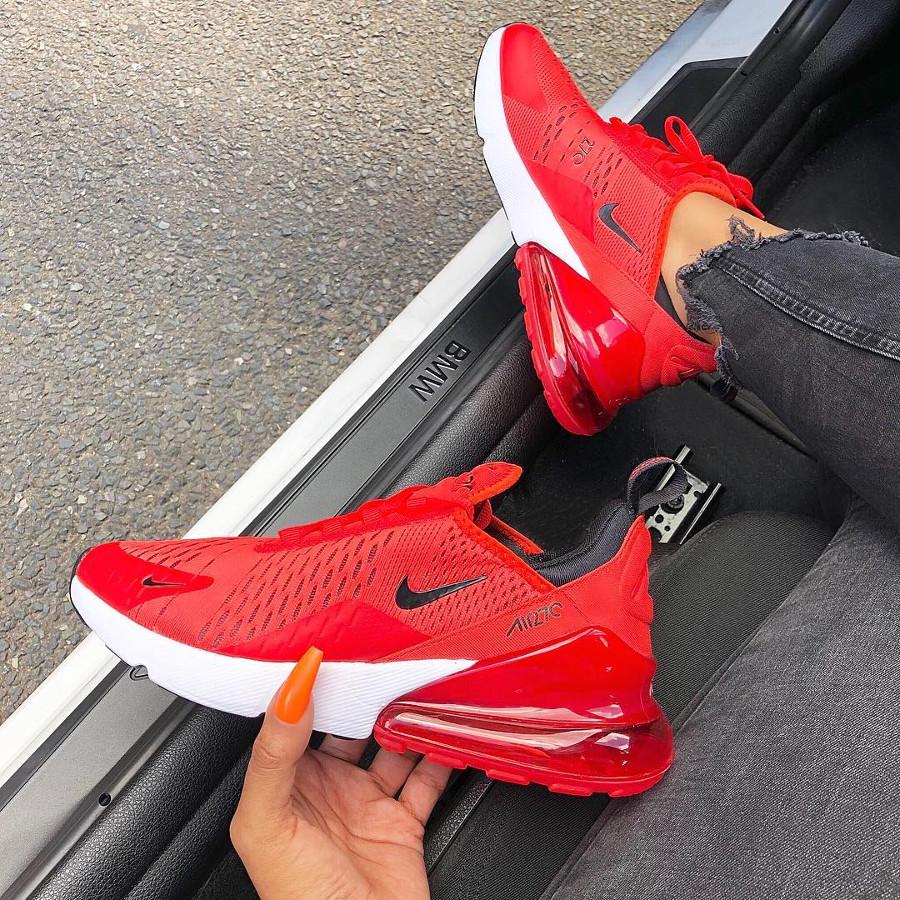 Nike Air Max 270 Habanero Red Sneakers Shoes