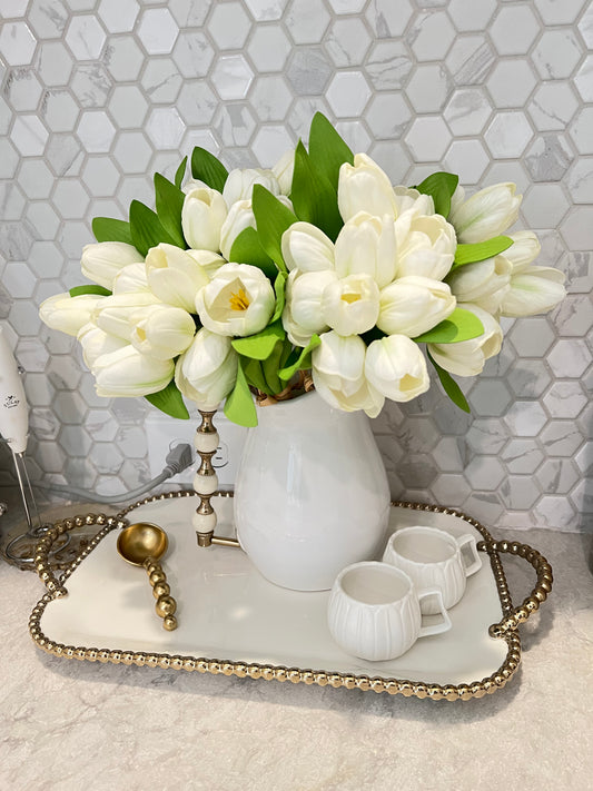 Metallic Gold Marble Print Spice Jars with Spoons and Wooden Lid