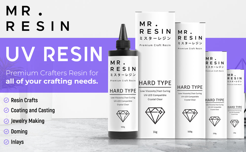 Mr. Resin UV Resin 36oz (1kg) Crystal Clear Hard Type UV Resin for Jewelry Making, Rock Painting & More, Adult Unisex