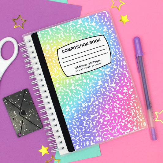 Composition Notebook Style Reusable Sticker Book 