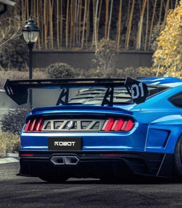 Robot Craftsman DAWN & DUSK Rear Bumper & Diffuser & Exhaust Tip Trim for Ford Mustang V6 GT March1 Bullitt S550.1/550.2 Carbon Fiber/FRP