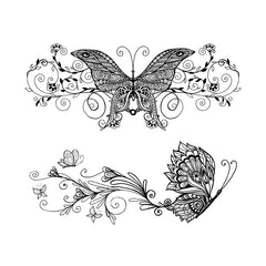 Modèle de tatouage de papillon gothique 6