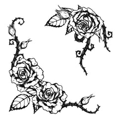 Modèle de tatouage de rose noire 6