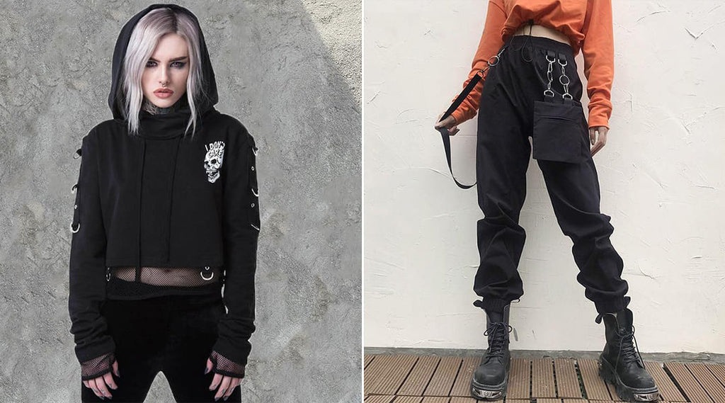 Un exemple d'une tenue gothique streetwear