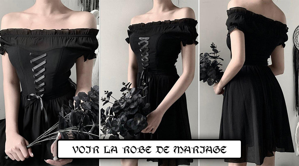 Voir la robe de mariage gothique