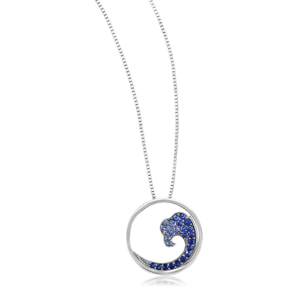 sapphire wave necklace