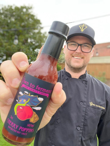 Sean Kirkpatrick, owner and Chef for Down To Ferment. San Diego Hot Sauce!
