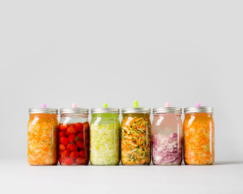 vegetables fermenting in a brine