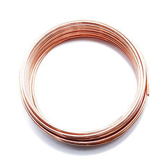 8 Gauge, 99.9% Pure Copper Wire, Half Round, Dead Soft, CDA #110 - 5ft from Craft Wire