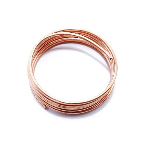 16 Gauge, 99.9% Pure Copper Wire (Round) Half Hard CDA #110 Made in USA - 50ft by Craft Wire