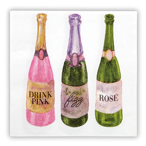 Champagne Bottle Cocktail Napkins - Cotton & Crete