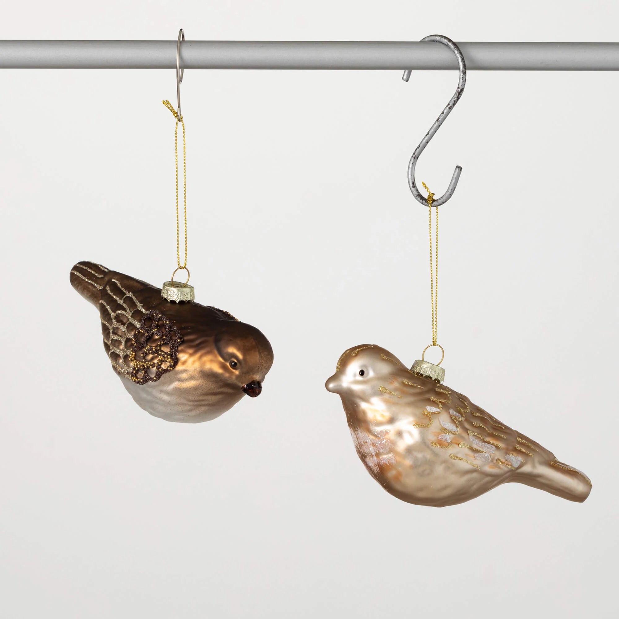 Glass Bird Ornament - Choose Color