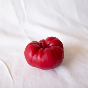 Beeswax Heirloom Tomato Shaped Candle - Cotton & Crete