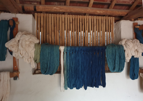 Indigo dye studio Bhujodi Village Gujarat