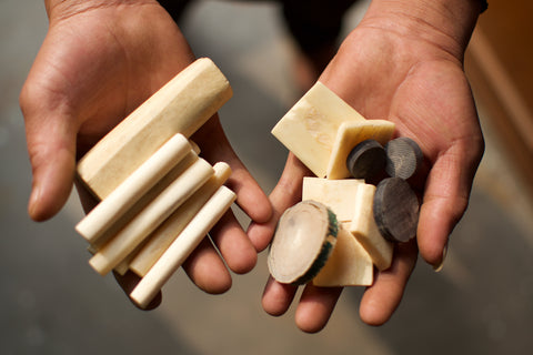 Bone used to make buttons and handicrafts