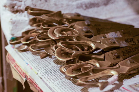 brass scissors at a manufacturing unit in madhya pradesh