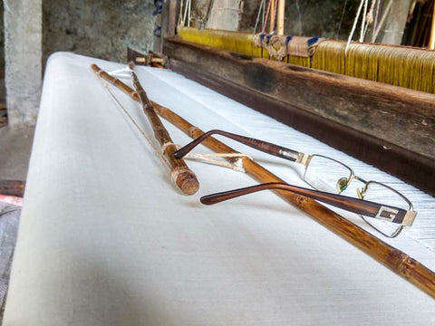 a weaving loom in west bengal