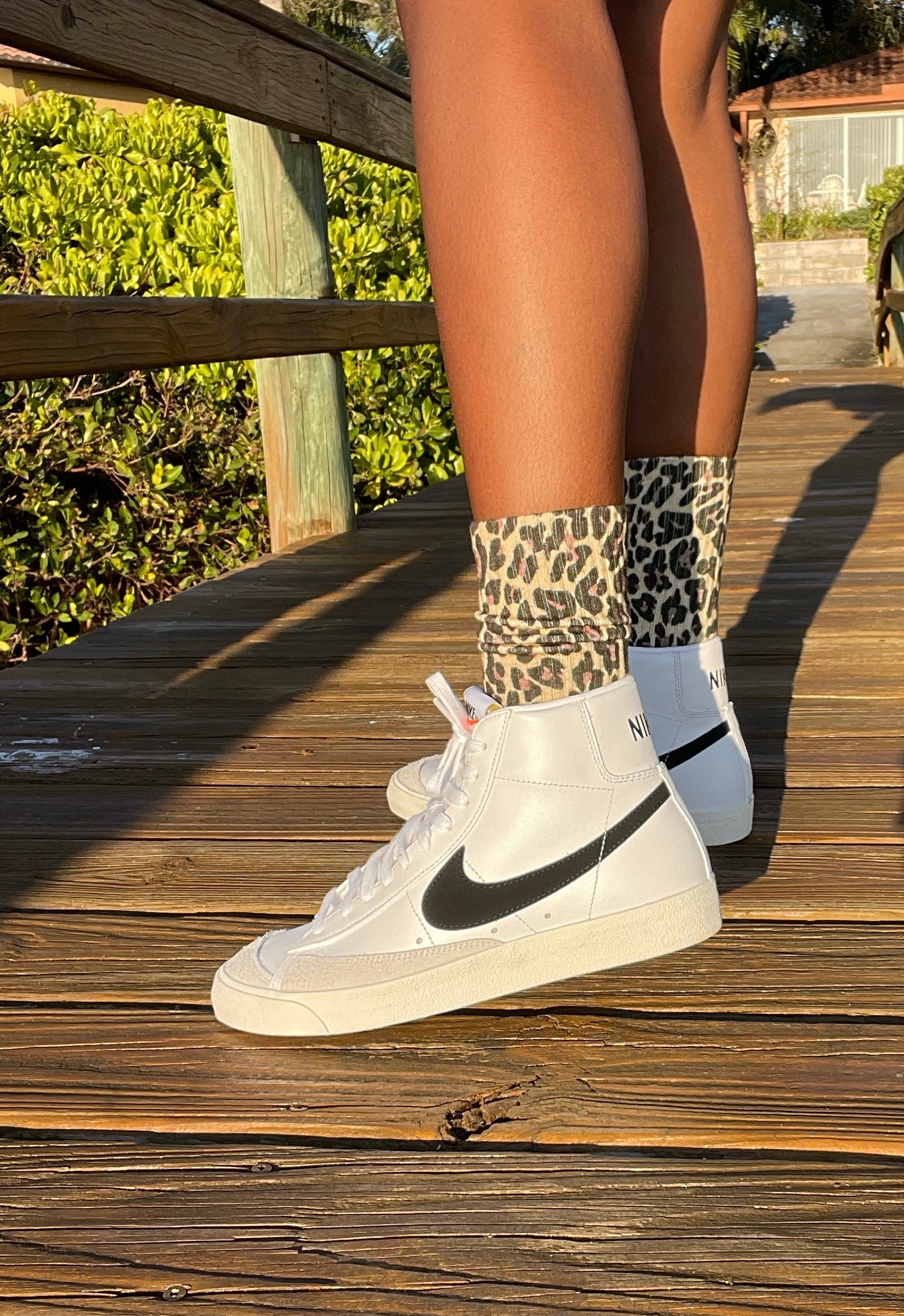 nike animal print socks