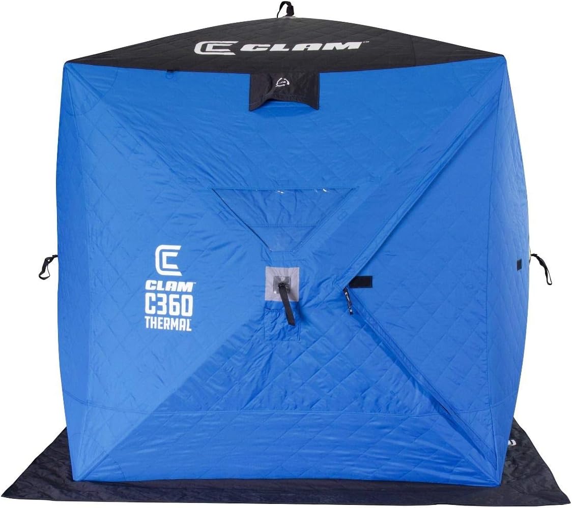 CLAM C-560 Lightweight Portable Pop Up Ice Fishing Angler Thermal