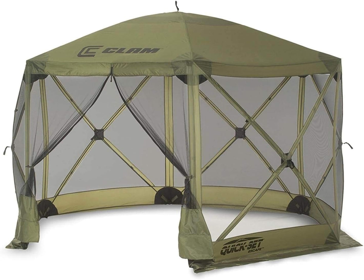 CLAM Portable X-400 4 Person Pop Up Ice Fishing Thermal Hub