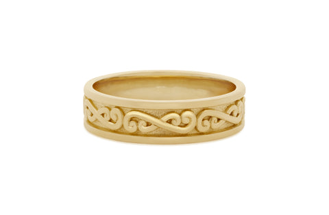 Flur Band crafted in Yellow Gold by The Village Goldsmith