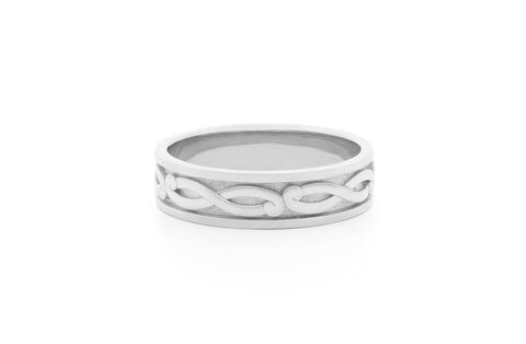 Solasta Band crafted in White Gold by The Village Goldsmith