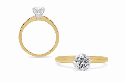 Floeting® Diamond Solitaire Ring