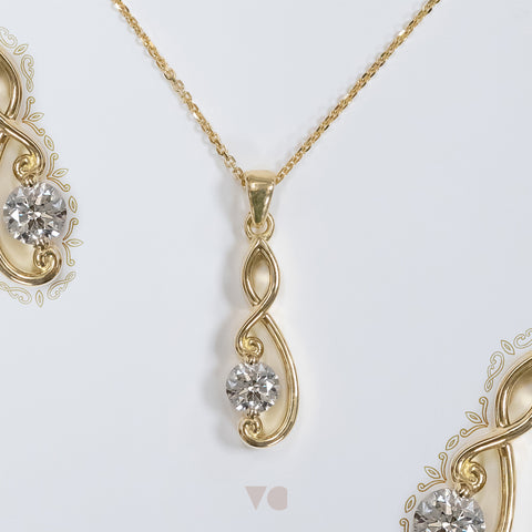 Poipoi diamond pendant from The Narrative Collection in 18ct yellow gold