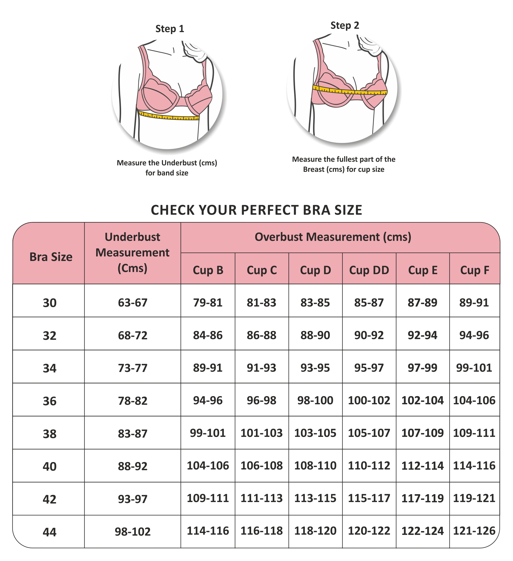 Size Chart for Sports Bra – SOIE Woman