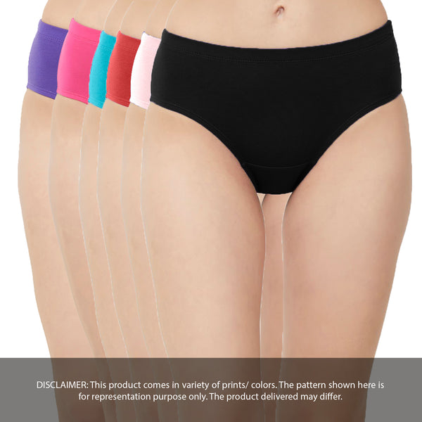 M-2XL Cotton Panties Women's Underwear Solid High Waist Briefs