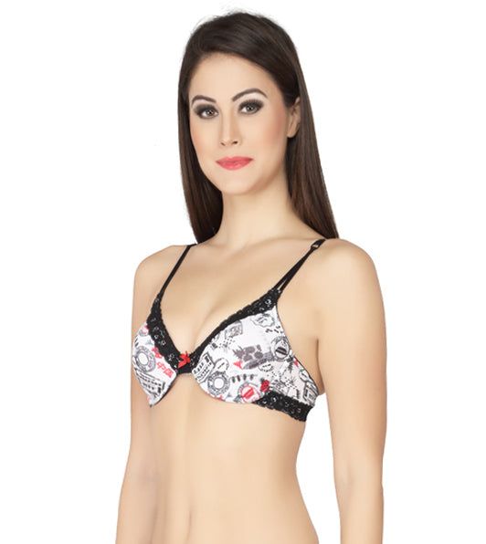 Medium Coverage Non Padded Non Wired Lace Bra FB-706 – SOIE Woman