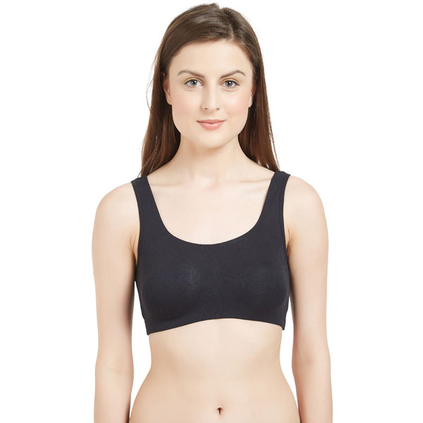 Buy Kica Women's Spandex Lightly Padded Non-Wired Sports Bra  (10321770_Black_X-Large) at