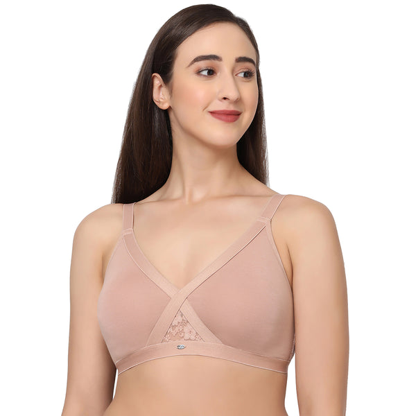 Full coverage cross over non padded non wired bra-CB-405 – SOIE Woman