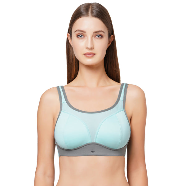 Buy SOIE Women Extreme Coverage High Impact Padded Non-Wired Sports Bra  Grey online