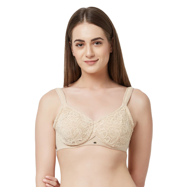 Full Coverage Non Padded Non-Wired Lace Bra (Pack Of 2) – SOIE Woman