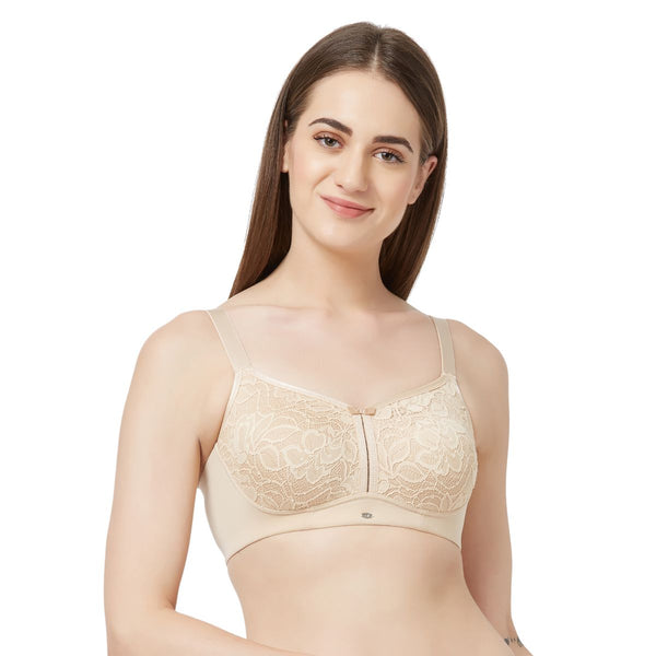 Polyester Women Beige Full Coverage Lightly Padded Lace Bra, Being, Size:  30 at Rs 95/piece in New Delhi