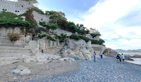 plage busan forteresse chateau