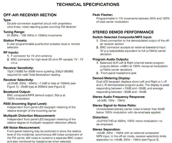 Inovonics 531N Specifications