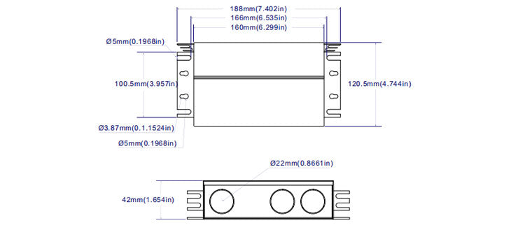 ELV/Triac Dimmable J-BOX Electronic Transformer 192W