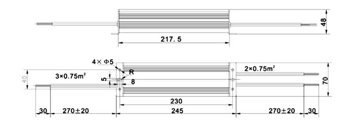 12Vdc 24Vdc waterproof LED Driver 150W