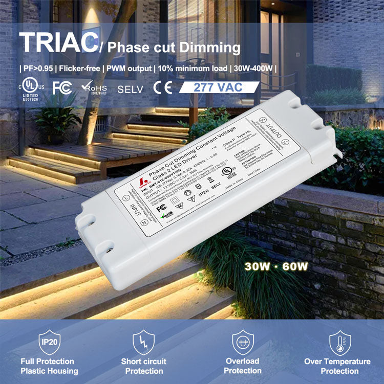 IP20 100-277vac Triac Dimming LED Driver 30W