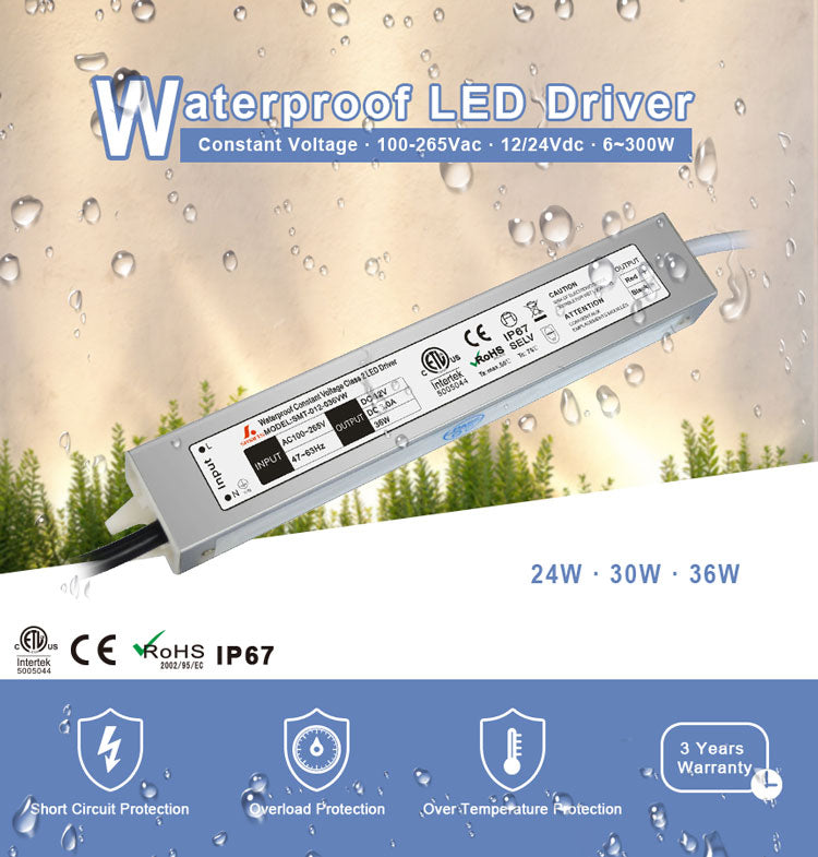 waterproof  led driver 12v 24v 36W