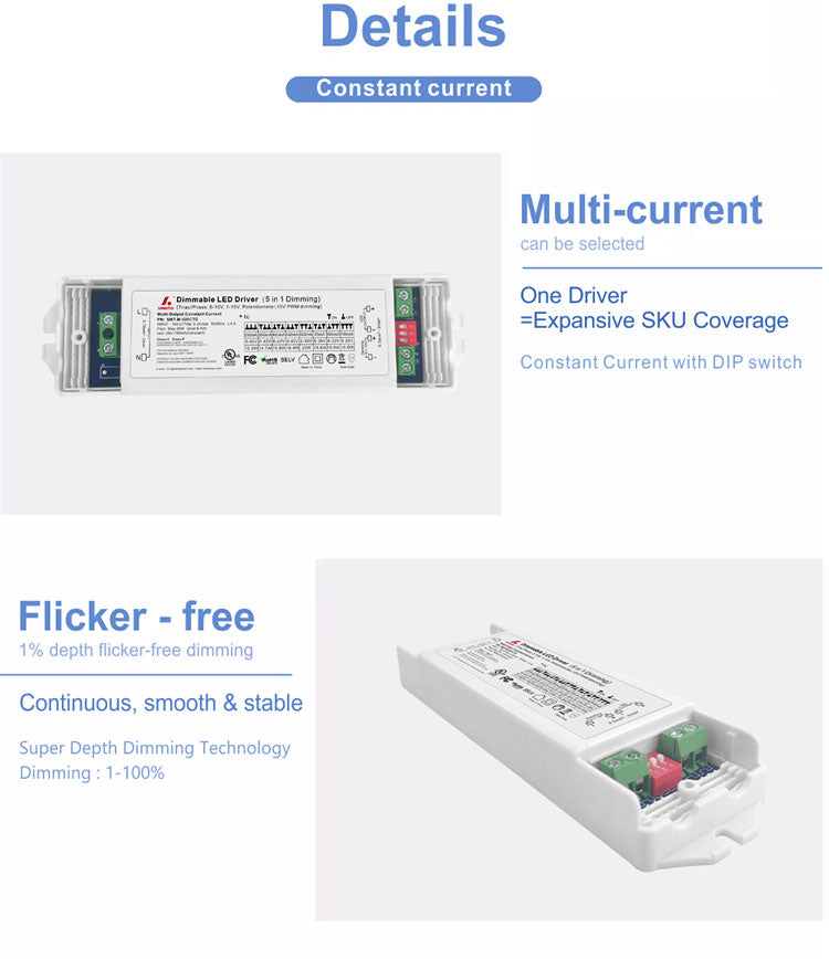 5 in 1 Dim Multi-Current Driver 20W (DIP Adjustment)