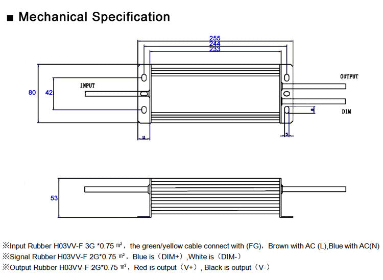 Driver gradable 12Vdc 24Vdc 0-10v 150W