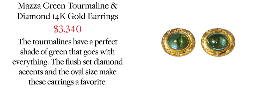 Mazza Green Tourmaline Diamond Earrings